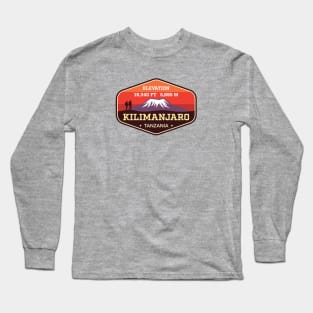 Mount Kilimanjaro - Tanzania - Highest Peak in Africa - Climbing Badge Long Sleeve T-Shirt